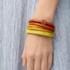 Twist dubbele armband van kalfsleer Twist dubbele armband van kalfsleer