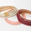 Twist dubbele armband van kalfsleer Twist dubbele armband van kalfsleer