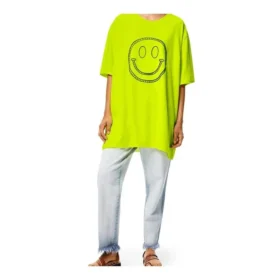 Unisex met smiley-print Geel S616341X65-8147