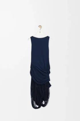 Versierde jurk van viscose
