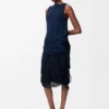Versierde jurk van viscose Versierde jurk van viscose