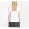 Version Flower katoenen T-shirt met korte mouwen, wit S540333Xar-2108