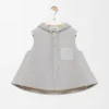 Vest met capuchon van schapenvacht Vest met capuchon van schapenvacht