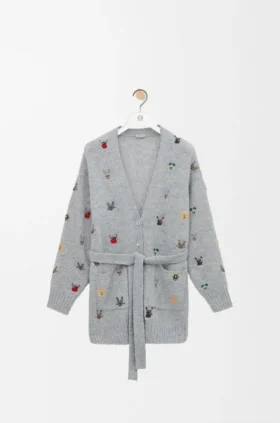 Vest met riemen van wol
