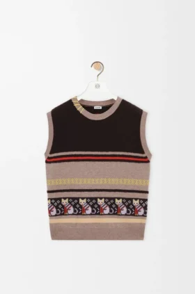Vest van wol en kasjmier