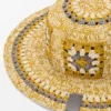 Vissershoed van raffia Vissershoed van raffia