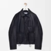 Werkjas van nappa-lamsleer en nylon Werkjas van nappa-lamsleer en nylon