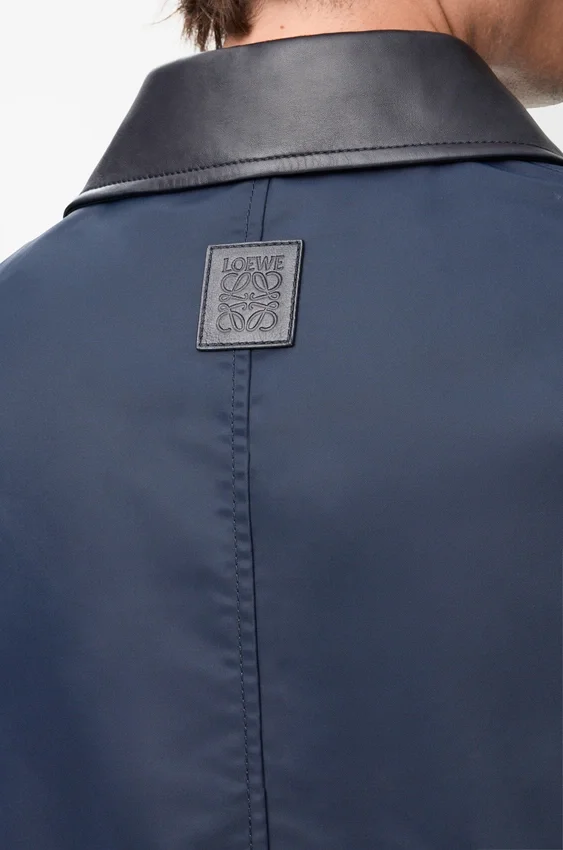 Werkjas van nappa-lamsleer en nylon Werkjas van nappa-lamsleer en nylon