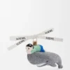 Whale with kid kerstbal van geblazen glas