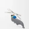 Whale with kid kerstbal van geblazen glas