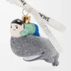 Whale with kid kerstbal van geblazen glas