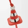 Work Cone-bedeltje van messing en kalfsleer Work Cone-bedeltje van messing en kalfsleer