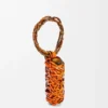 Woven nest vaas van kalfsleer en bamboe