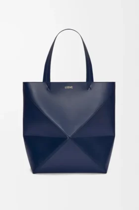 XL Puzzle Fold Tote bag van glanzend kalfsleer XL Puzzle Fold Tote bag van glanzend kalfsleer