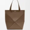 XL Puzzle Fold Tote bag van glanzend kalfsleer XL Puzzle Fold Tote bag van glanzend kalfsleer