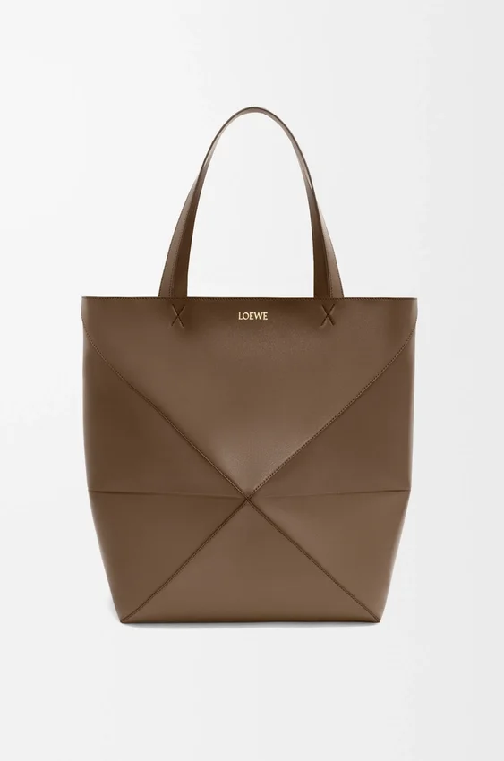 XL Puzzle Fold Tote bag van glanzend kalfsleer XL Puzzle Fold Tote bag van glanzend kalfsleer