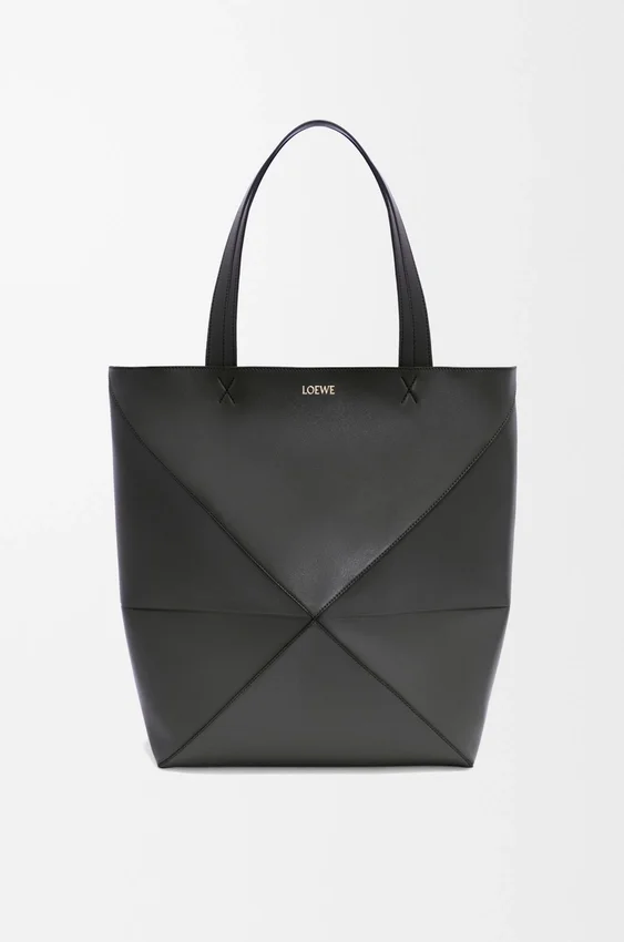XL Puzzle Fold Tote bag van glanzend kalfsleer XL Puzzle Fold Tote bag van glanzend kalfsleer