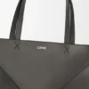 XL Puzzle Fold Tote bag van glanzend kalfsleer XL Puzzle Fold Tote bag van glanzend kalfsleer