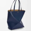 XL Puzzle Fold Tote bag van glanzend kalfsleer XL Puzzle Fold Tote bag van glanzend kalfsleer