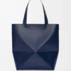 XL Puzzle Fold Tote bag van glanzend kalfsleer XL Puzzle Fold Tote bag van glanzend kalfsleer