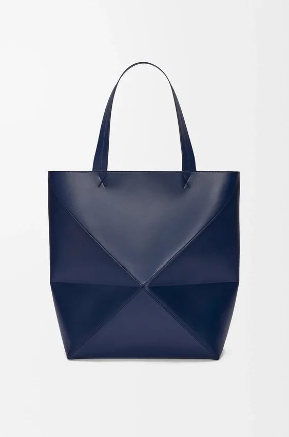 XL Puzzle Fold Tote bag van glanzend kalfsleer XL Puzzle Fold Tote bag van glanzend kalfsleer