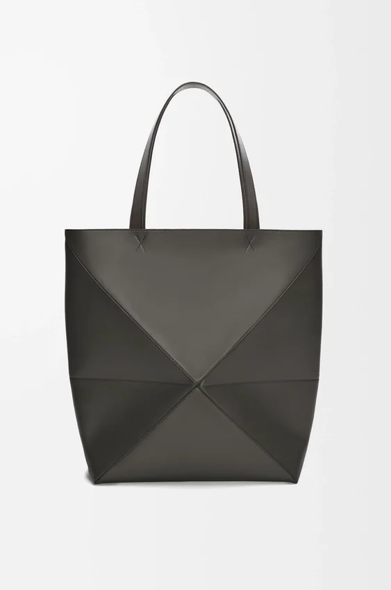 XL Puzzle Fold Tote bag van glanzend kalfsleer XL Puzzle Fold Tote bag van glanzend kalfsleer