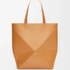 XL Puzzle Fold Tote bag van glanzend kalfsleer XL Puzzle Fold Tote bag van glanzend kalfsleer
