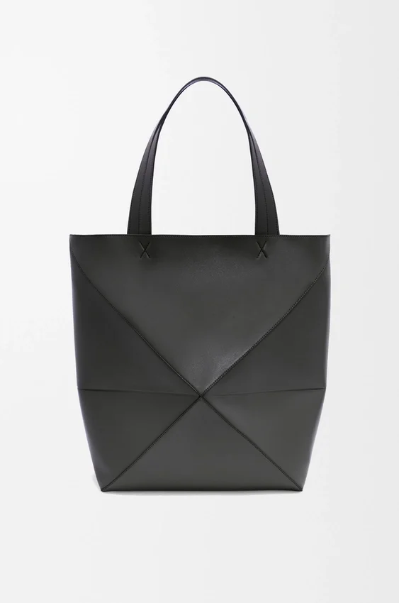 XL Puzzle Fold Tote bag van glanzend kalfsleer XL Puzzle Fold Tote bag van glanzend kalfsleer