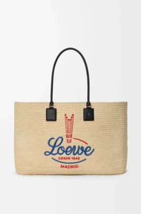 XL Verano-tote bag van raffia