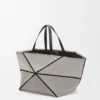 XXL Puzzle Fold Tote bag van canvasjacquard en kalfsleer XXL Puzzle Fold Tote bag van canvasjacquard en kalfsleer