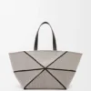 XXL Puzzle Fold Tote bag van canvasjacquard en kalfsleer XXL Puzzle Fold Tote bag van canvasjacquard en kalfsleer
