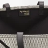 XXL Puzzle Fold Tote bag van canvasjacquard en kalfsleer XXL Puzzle Fold Tote bag van canvasjacquard en kalfsleer