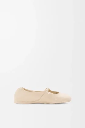 Zachte ballerina met ‘Pebble’-motief van nappa-lamsleer