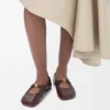Zachte ballerina met ‘Pebble’-motief van nappa-lamsleer Zachte ballerina met ‘Pebble’-motief van nappa-lamsleer