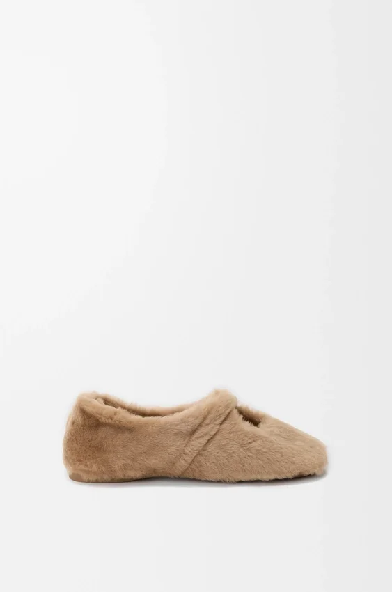 Zachte Pebble-ballerina van schapenvacht Zachte Pebble-ballerina van schapenvacht