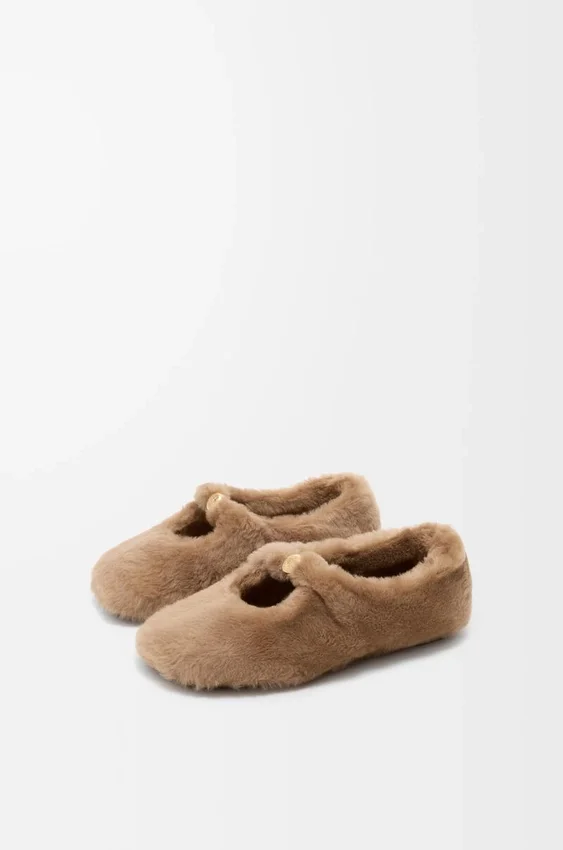 Zachte Pebble-ballerina van schapenvacht Zachte Pebble-ballerina van schapenvacht