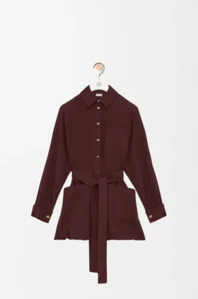 Zijden blouse met riem Zijden blouse met riem