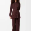 Zijden blouse met riem Zijden blouse met riem
